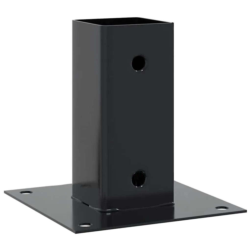 Basi per Pali Quadrati 4 pz 71x71 mm Acciaio Verniciato Polvere 42000024