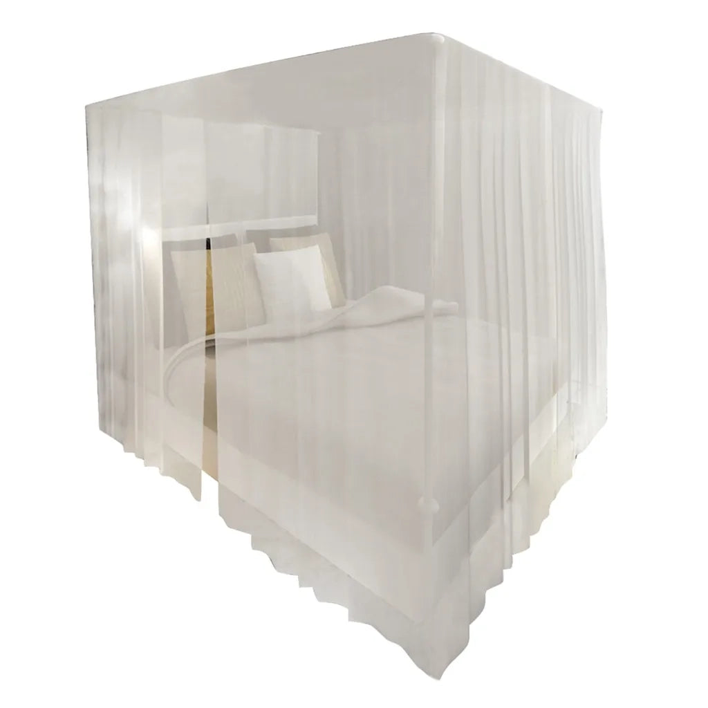Set zanzariere quadrate per letto con aperture 2 pezzi 50264
