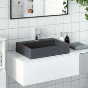 Lavandino-Lavabo-Lavello 50x38x11 cm Blocco in Marmo/Minerale Antracite