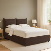 Wetherby, Letto Matrimoniale Sfoderabile Made in Italy, Marrone