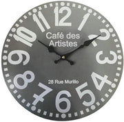 Orologio da Parete in MDF, Design Moderno, Rond, per Cucina o Salotto - Dimensioni: 33,8 x 33,8 x 4 cm (HxLxB) - Articolo RE6572