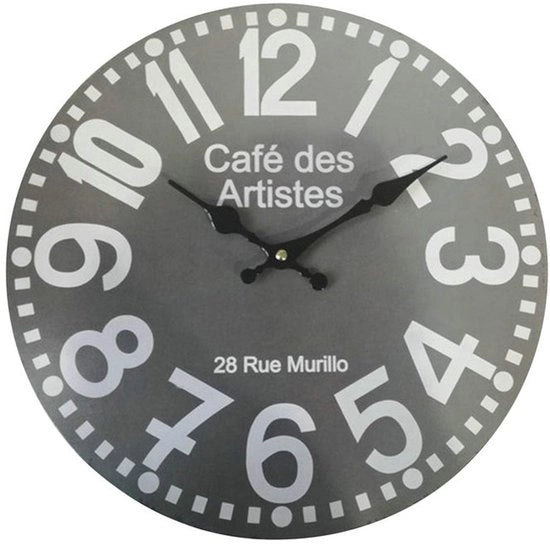 Orologio da Parete in MDF, Design Moderno, Rond, per Cucina o Salotto - Dimensioni: 33,8 x 33,8 x 4 cm (HxLxB) - Articolo RE6572