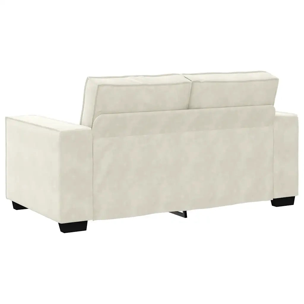 Set di Divani 2 pz con Cuscini Crema in Velluto 3324708