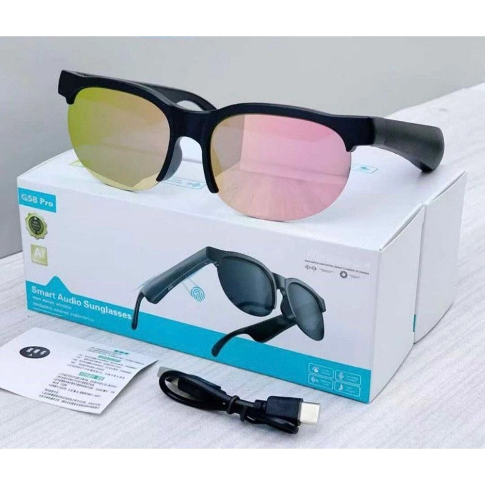 Trade Shop - Occhiali Da Sole Intelligenti Smart Audio G58 Wireless 5.4 Per Musica Chiamate Senza Fili -