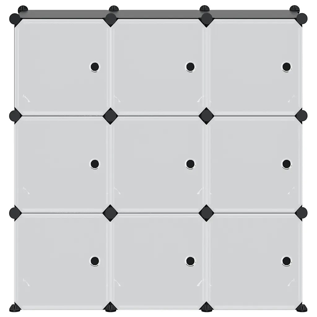 Organizzatore Portaoggetti con 9 Cubi e Ante Trasparenti in PP CFW7826856