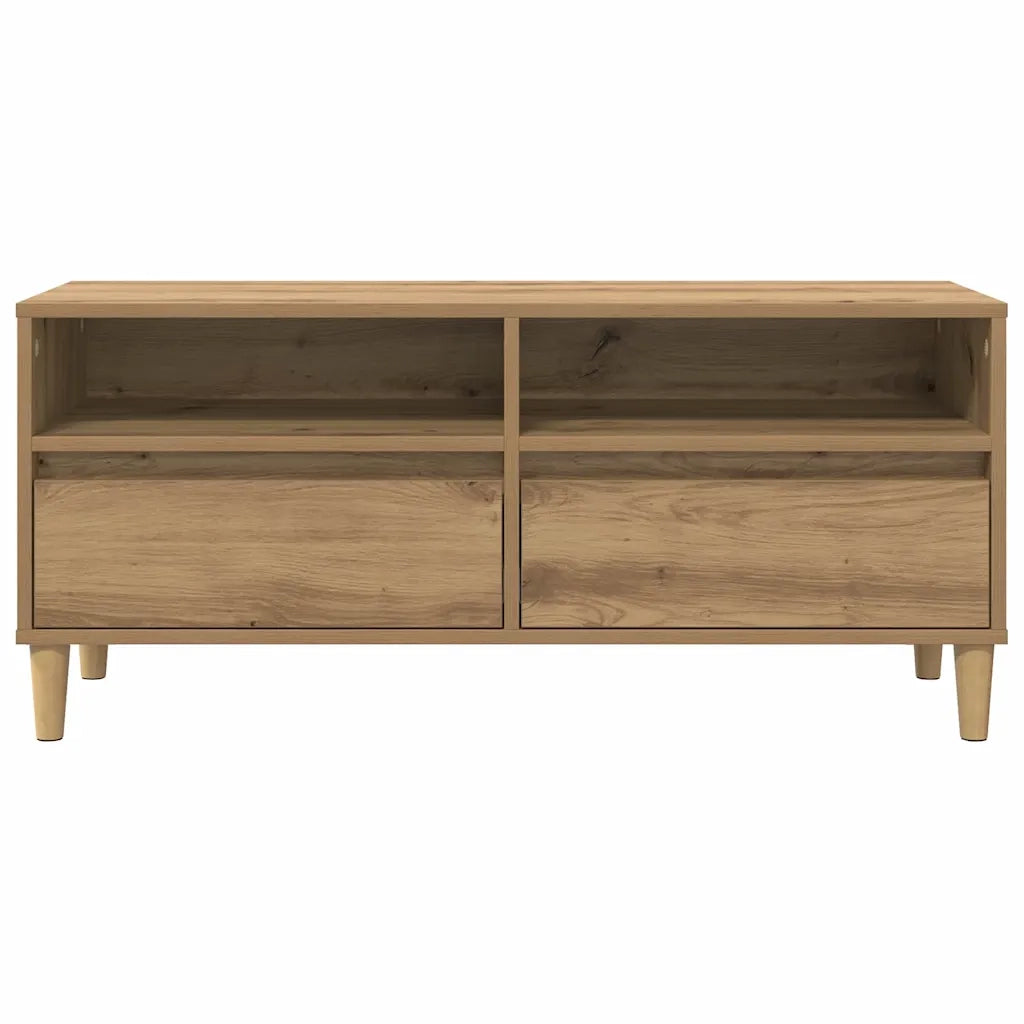 Mobile TV con cassetto-Credenza TV-Console TV Rovere artigianale 100 x 34,5 x 44,5 cm 938472