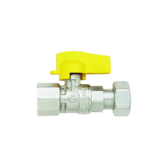 RUBINETTO A SFERA CON LEVA NORMGAS DIRITTO FEM - GIREVOLE FEM.- 1/2 X 1/2  DN 10- FIV- pezzi 1