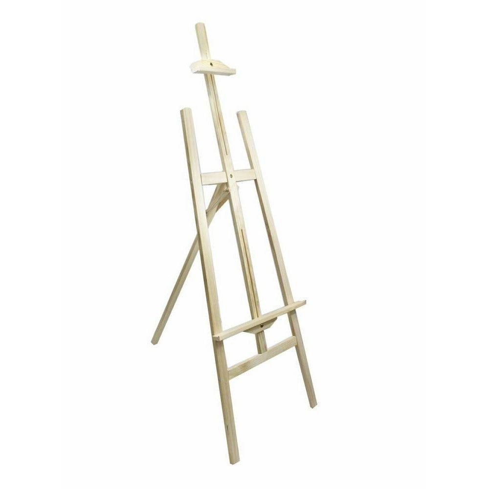 Trade Shop - Cavalletto Pittorico In Legno Inclinabile 90 Cm Pittura Esposizione Tele Quadri -