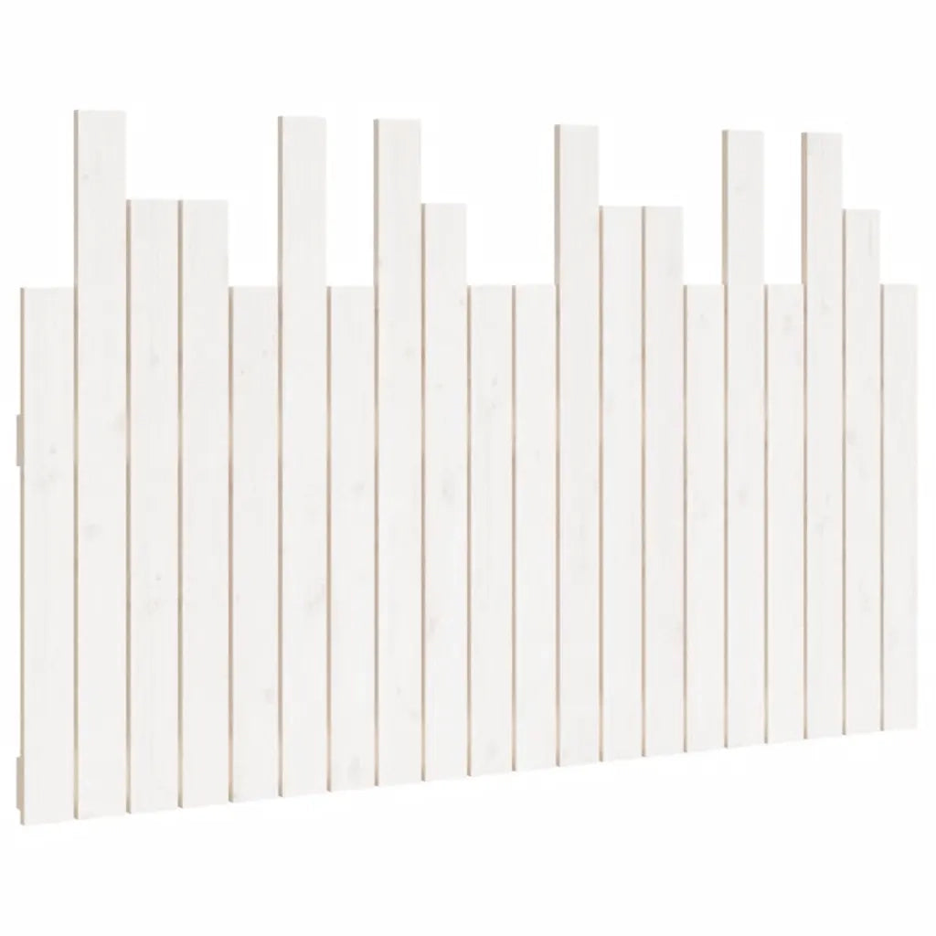 Testiera | Testata da Parete Bianca 127,5x3x80 cm Legno Massello di Pino