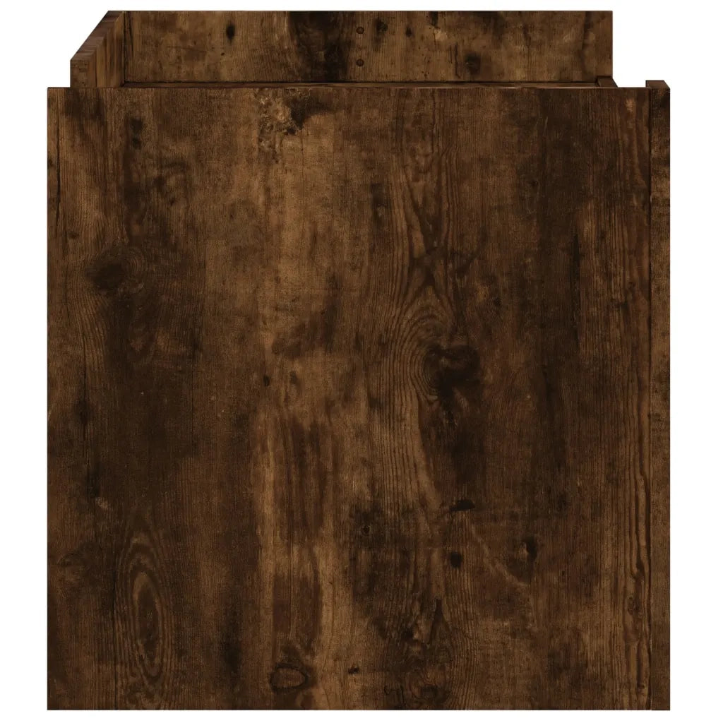 Tavolino Salotto-Tavolino da soggiorno-Tavolo Rovere Fumo 100x50x50 cm in Legno Multistrato 841775