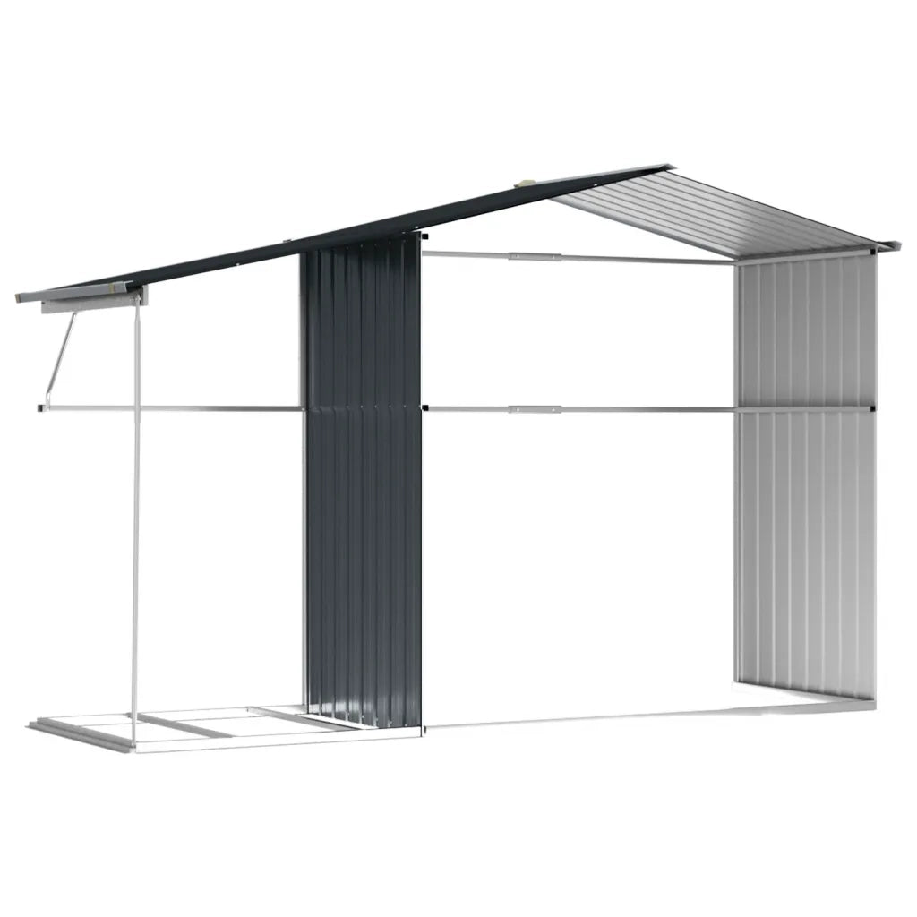 Capanno da Giardino Antracite 277x192,5x179 in Acciaio Zincato 3188292