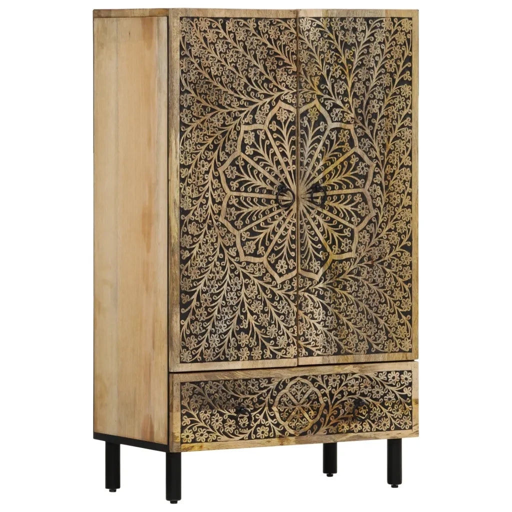 Credenza-Buffet-Armadio da cucina 60x33x110 cm in Legno Massello di Mango 326562