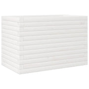 Fioriera | Cassetta per fiori | Vaso da Giardino Bianca 70x40x45,5cm Legno Massello di Pino