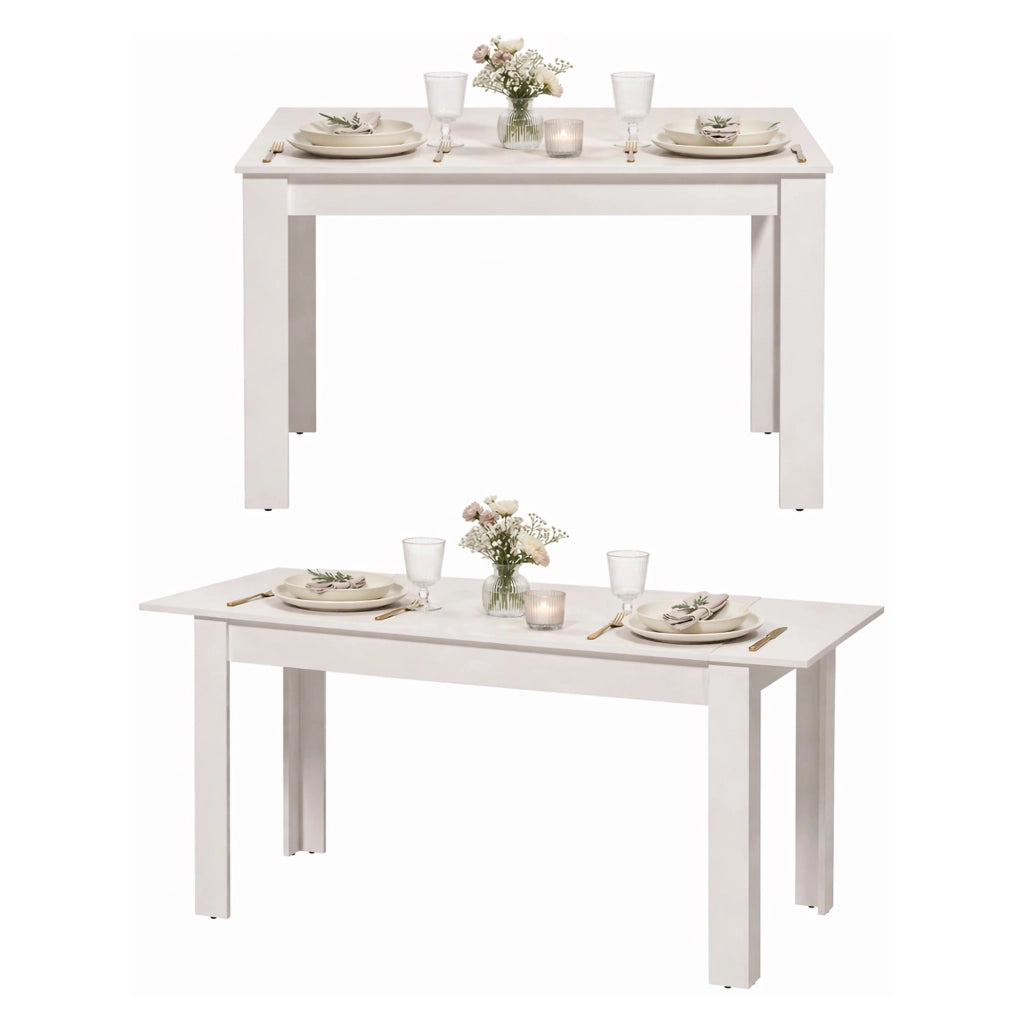 Marudo, Tavolo Allungabile 8 Posti, 120x80x76h cm Bianco Opaco