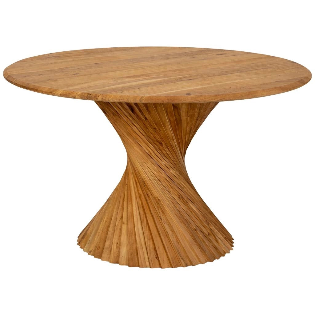 Tavolo da pranzo in legno marrone chiaro 130x130x75h cm