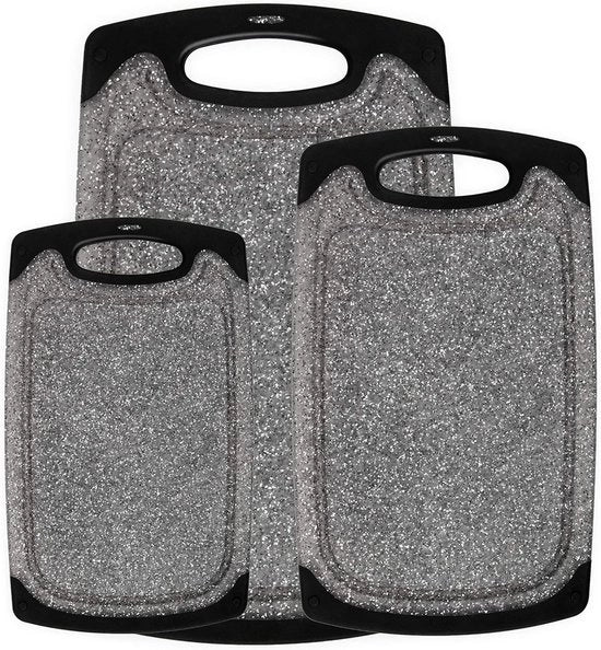 Set di 3 Spatole da Cucina con Superficie Antiscivolo e Manico Ripiegabile
