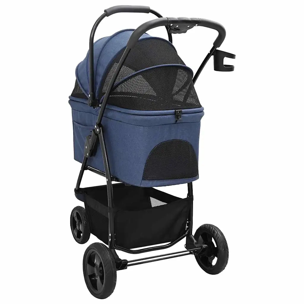 Passeggino pieghevole per animali Blu 78 x 54 x 101 cm 42012439