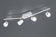 NARCOS BARRA 4 SPOTS  LED 13W 1200lm, 3000K  BIANCA CON DIFFUSORE CONICO FORO  L. 81,5CM