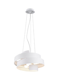 Lampada a Sospensione da Interno  E27 in Metallo Bianco Opaco