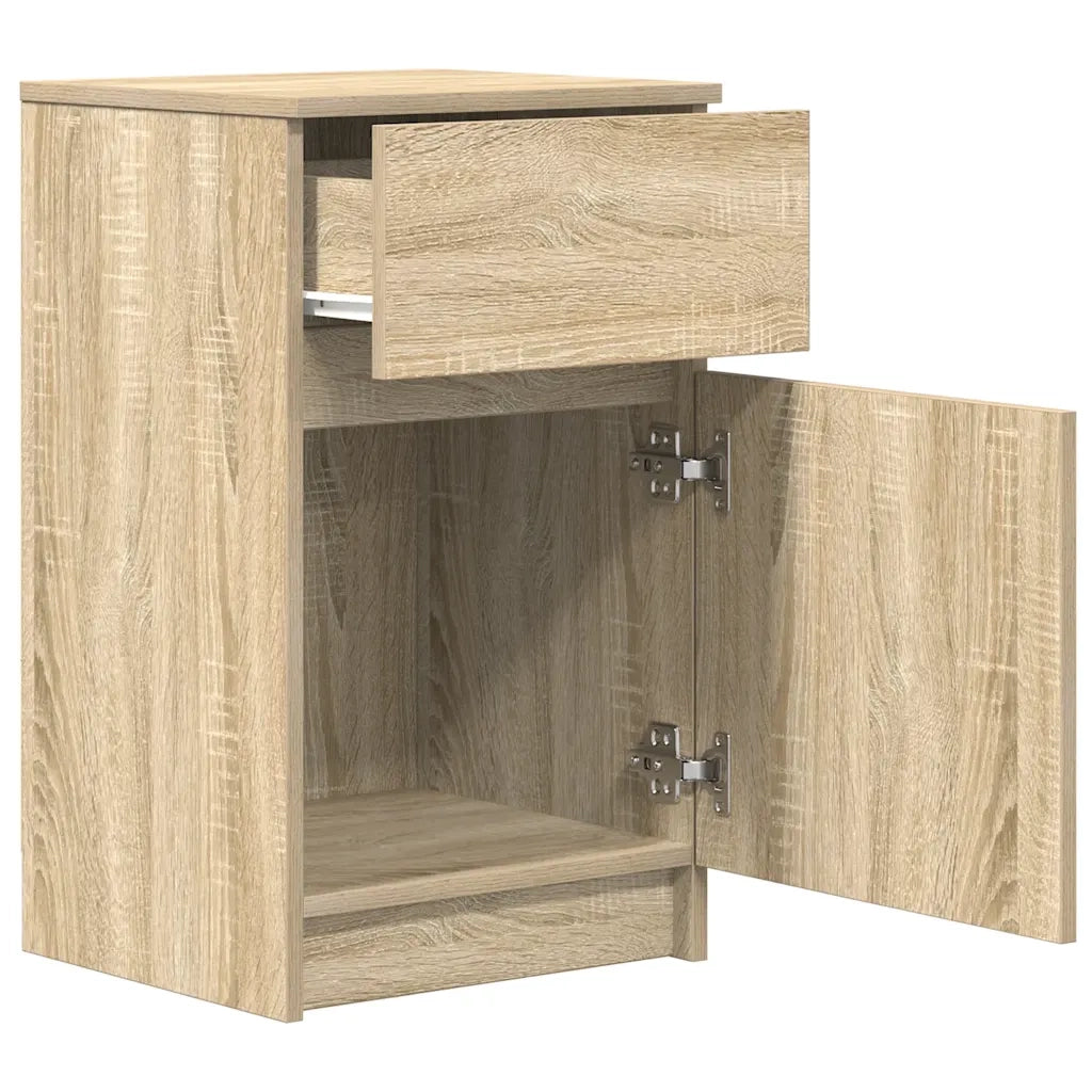 Comodino | Armadio da Notte | Mobiletto da notte Rovere Sonoma 39x35x65 cm in Legno Multistrato