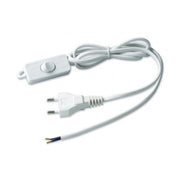 CAVO 1,5 M 2X0,75 C/INTERRUTTORE BIANCO- ELECTRALINE 3PMARK- 1,0 pz