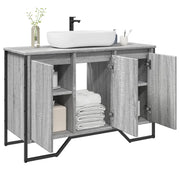 Mobile Lavabo Bagno Grigio Sonoma 91x35x60 cm in Truciolato