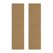 Coppia di Pannelli Fonoassorbenti con Doghe Rovere 3D in Legno 2400 x 600mm