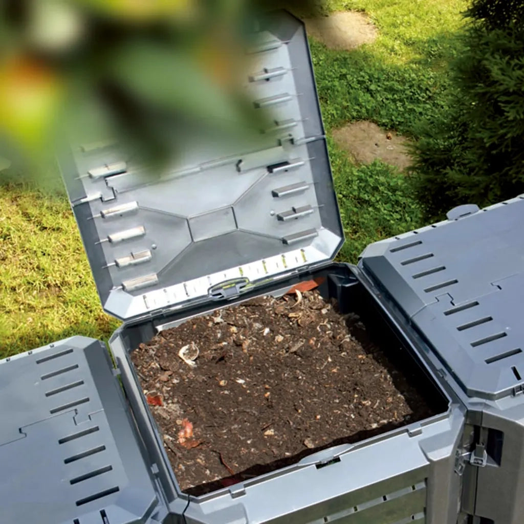 Compostiera da Giardino Nera 1600 L cod mxl 49479