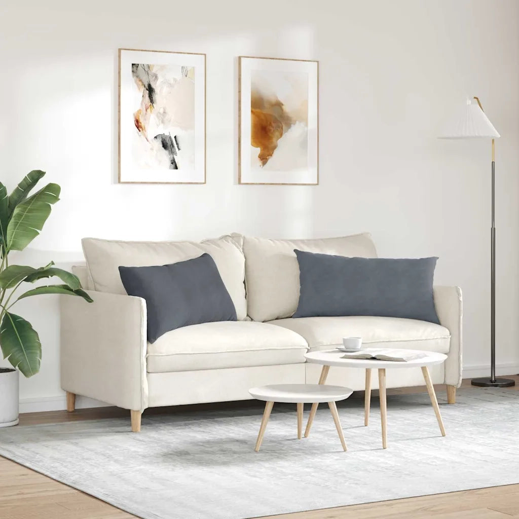 Cuscini da Divano 2 pz | Cuscini per sedie Grigio scuro 80 x 40 cm