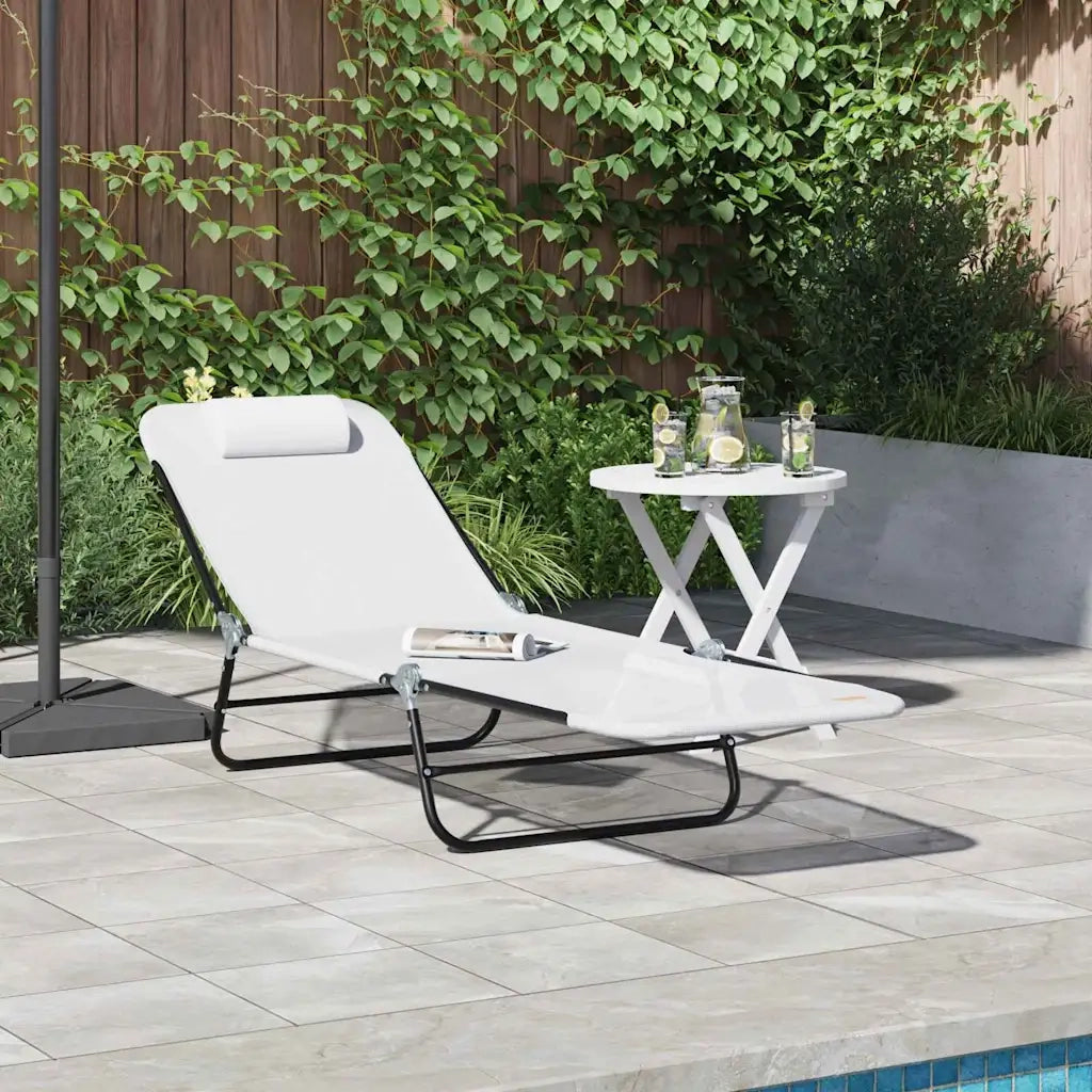 Lettino prendisole pieghevole Crema 182 x 55 x 85,5 cm 42003152