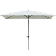 Easycomfort Ombrellone Rettangolare 2x3 m da Giardino con Apertura a Manovella e Inclinazione Regolabile, Beige