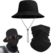 Cappello da sole acqua resistente per outdoor - Cappello da camminata con bordo ampio e cinturino regolabile - Cappello da sole estivo per donne e uomini - Cappello da golf - Dimensione unica - Leggero e ripiegabile.