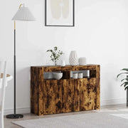 Credenza Rovere fumé 116 x 30 x 75 cm Legno multistrato 3333880