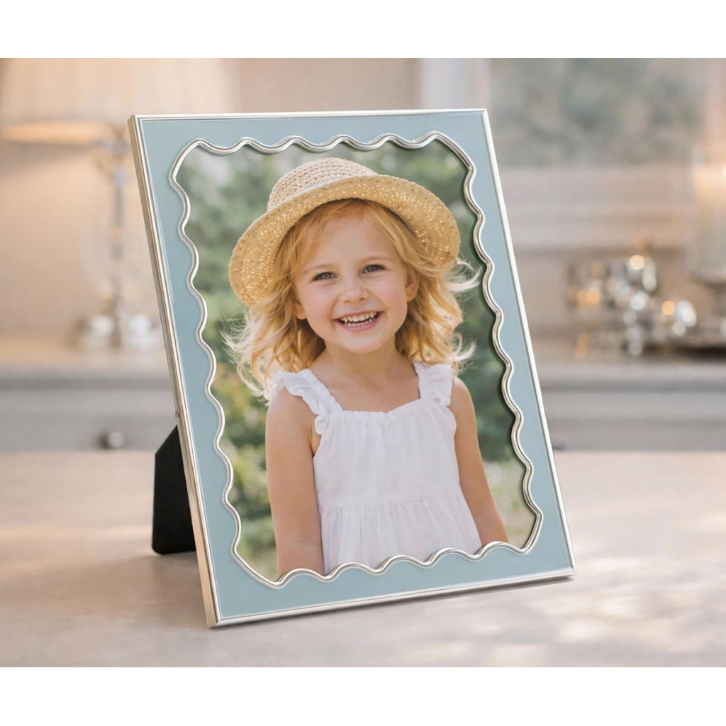 Portafoto VKH1013, Blu, Metallo, 14,9x1,3x29 cm