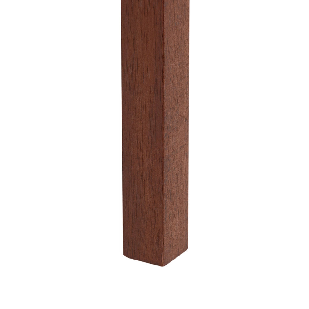 Set di 2 sedie da pranzo imbottite in legno scuro tortora stile tradizionale