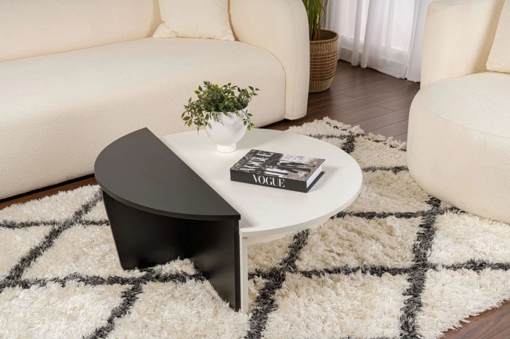 Tavolino in legno "Orion" 90 x 60 x 30 cm - Legno bianco