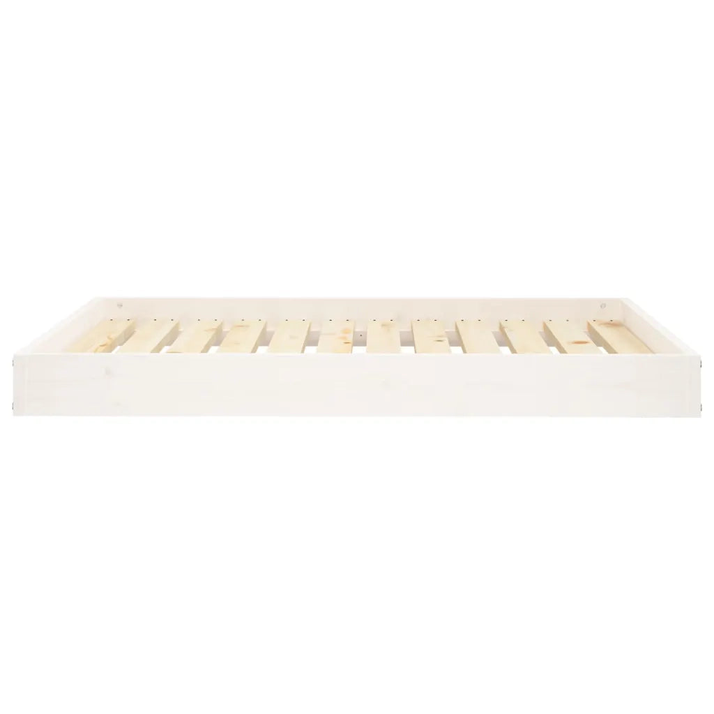 Cuccia per Cani Bianca 101,5x74x9 cm in Legno Massello di Pino 820867