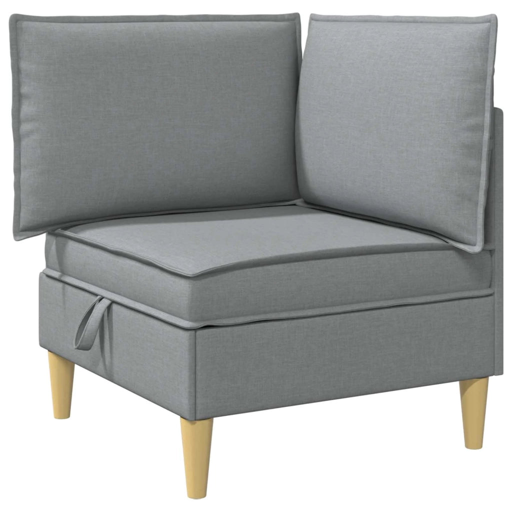 Set di mobili per il soggiorno 6 pcs Grigio Chiaro Tessuto 3413677
