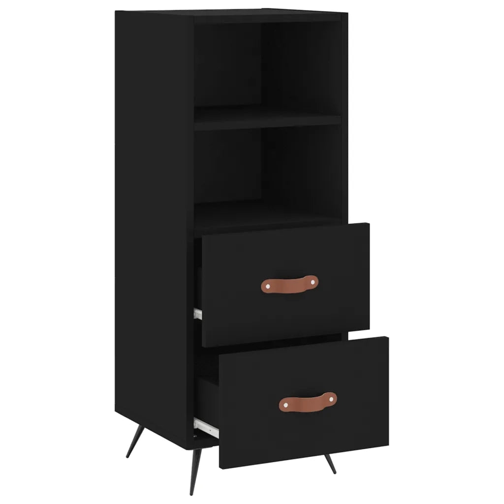 Credenza Nero 34,5x34x90 cm in Legno Multistrato 828637