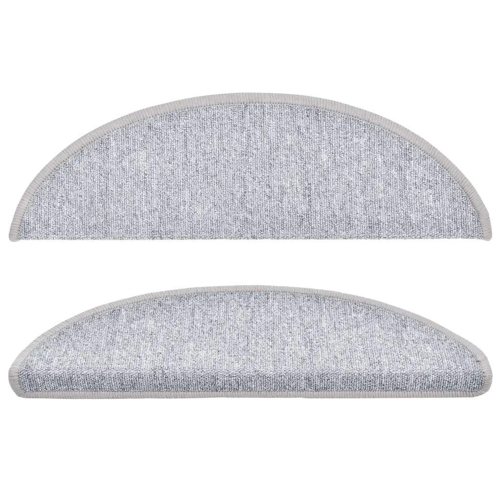 Tappetini per Scale 15 pz | Gradini per Scale Grigio Chiaro 56x17x3 cm