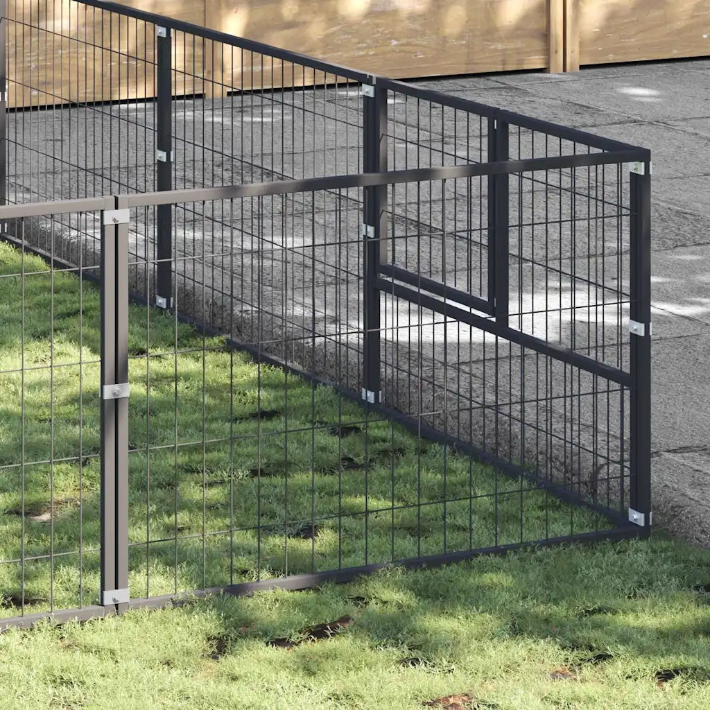 Gabbia per Cani Nera 60 mÂ² in Acciaio cod mxl 49323
