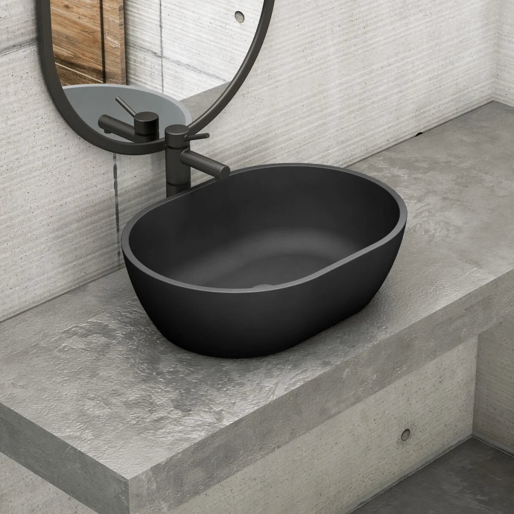 Lavabo da appoggio Solid Surface MONACO - bianco