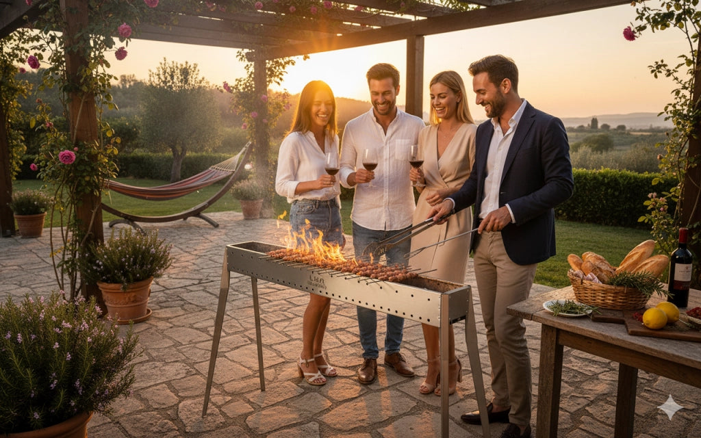 Set 3 Utensili per Barbecue in Acciaio Inox Lisa Luxury