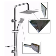 Trade Shop - Asta Saliscendi Cromata Colonna Doccia Soffione Fisso Doccetta Saturn 9005 -
