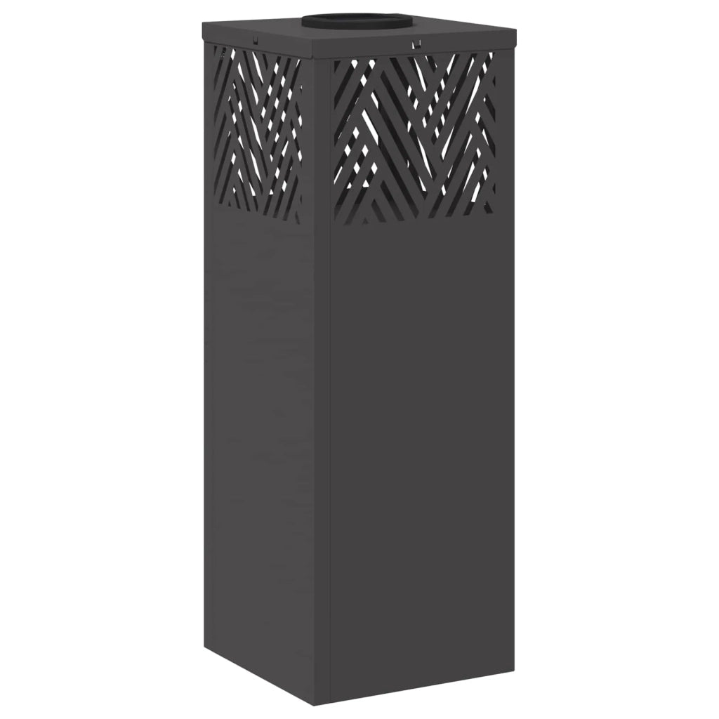 Set di 2 lampade solari a LED da giardino dal design moderno 18 x 18 x 50 cm acciaio nero 02_0052538