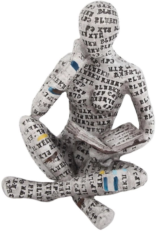 Decorazione per Libreria con Figura di Donna - Ornamento con Resina Durevole - Decorazione per la Casa - Regalo Scelta - Artefatto Artistico - Figurina Decorativa