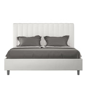 Letto Matrimoniale Francese 140x210 cm con Rete Agueda Bianco