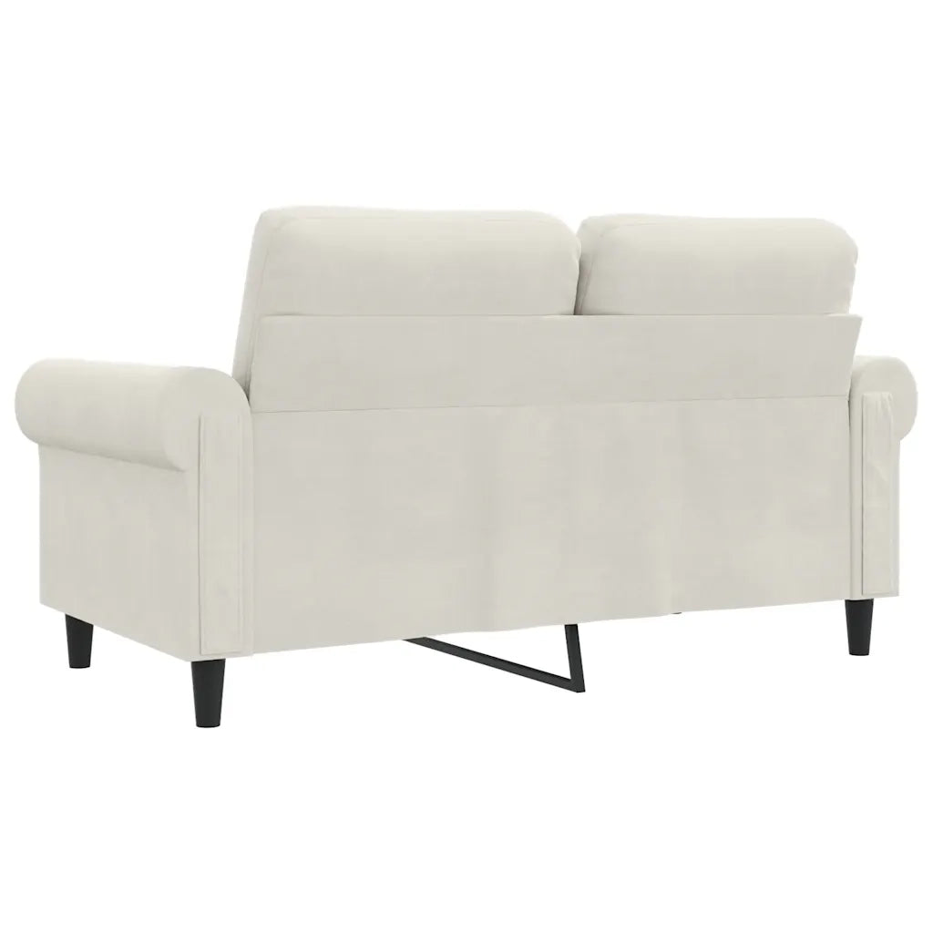 Divano a 2 Posti-Sofa 2 Posti crema 120 cm in Velluto 101766