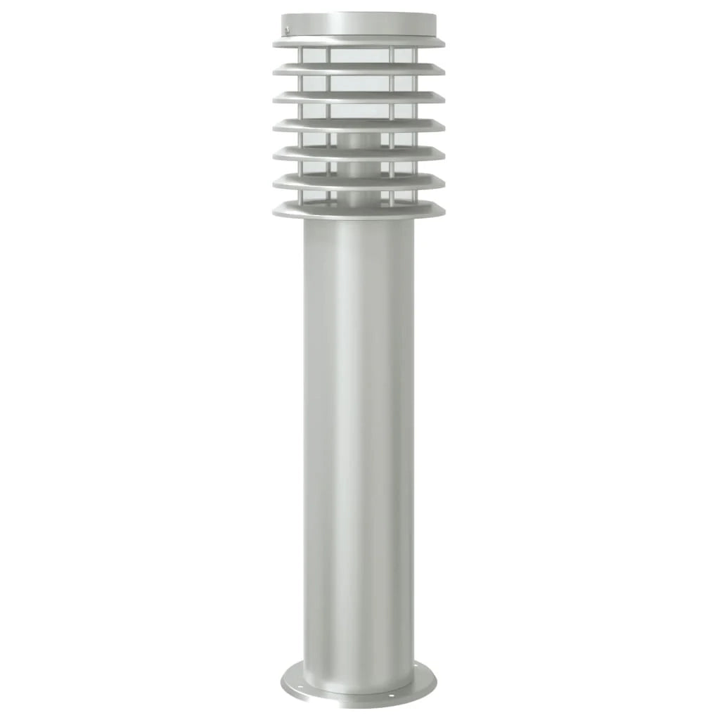 Lampade da terra per esterni con sensori 3 pezzi acciaio inox argento 02_0042568