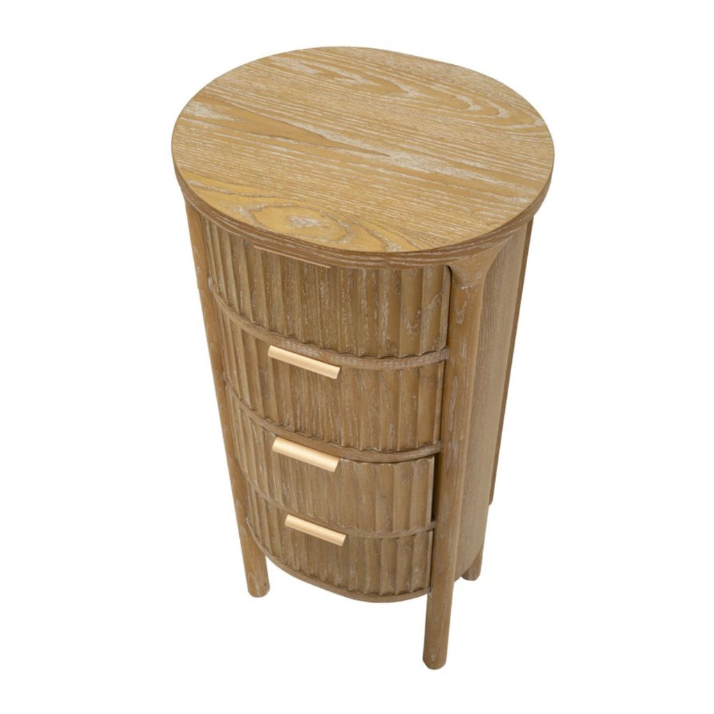 Cassettiera Goteborg in legno abete e MDF marrone 38x33,5x82 cm